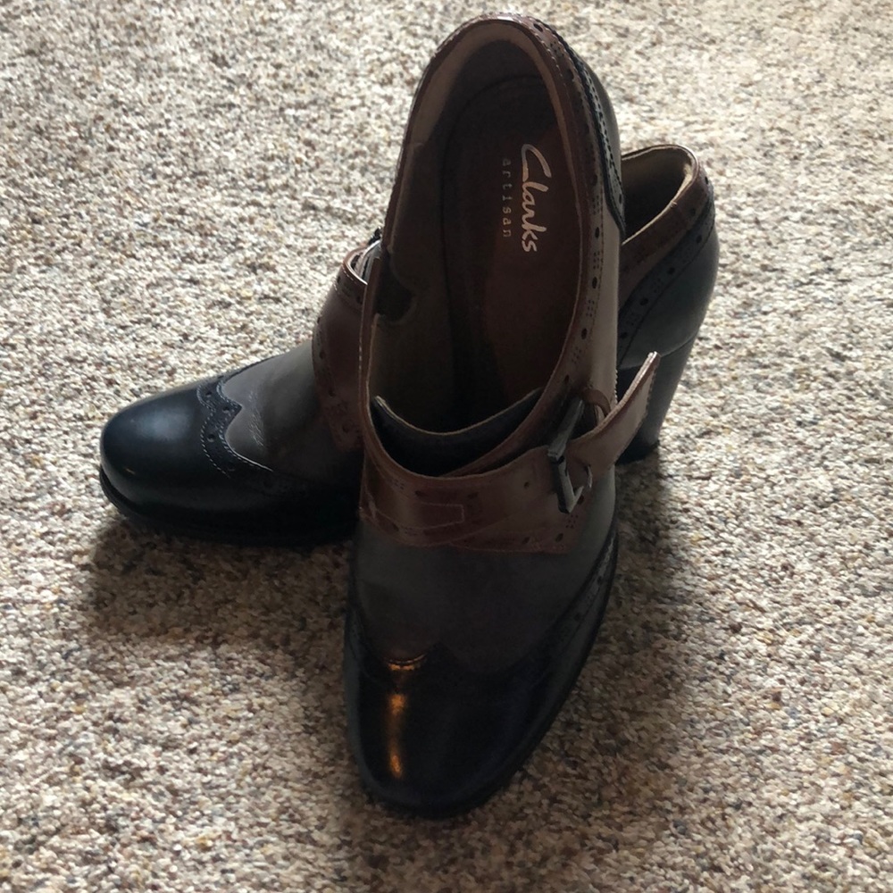 Tri-tone Leather booties from Clark’s